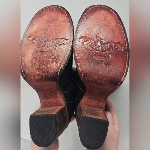 Freebird Women's Holland Distressed Brown Western Round Toe Tall Boots Size 8 - Picture 11 of 16